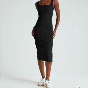 Beyond Yoga Black Stretch Dress with built in bra